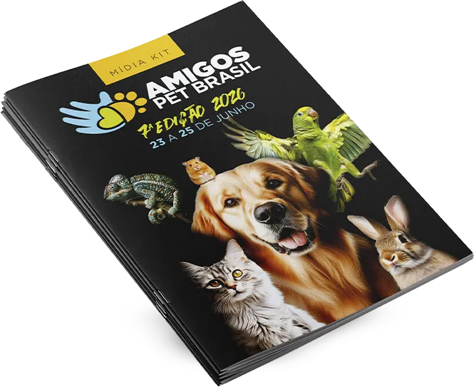 desenho banner media kit amigos pet